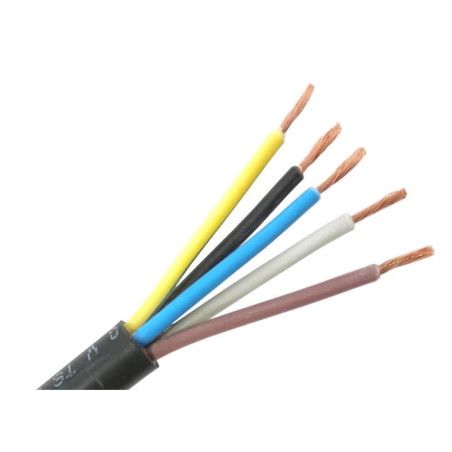 Koç H05VV-F 5x4 ,Kesit 4mm ,5-Damar Çok Telli,1mt TTR Kablo
