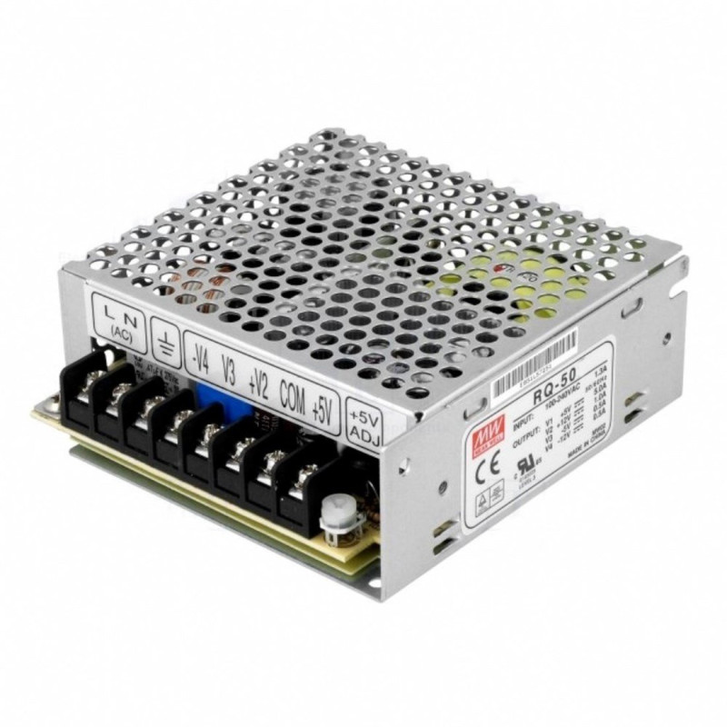 Meanwell RQ-50B ,Besleme 110v..220vac,Çıkış 24vdc 5 Amper,Güç 50w,Smps,Güç Kaynağı