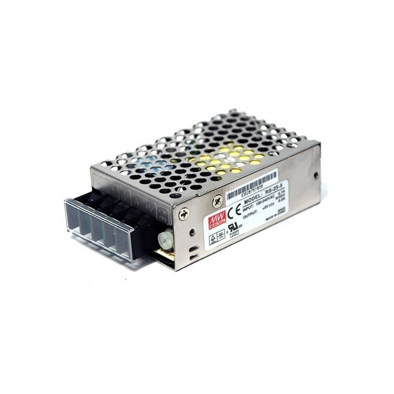 Meanwell RS-25-5 ,Besleme 110v..220vac,Çıkış 5vdc 5 Amper,Güç 25w,Smps,Güç Kaynağı
