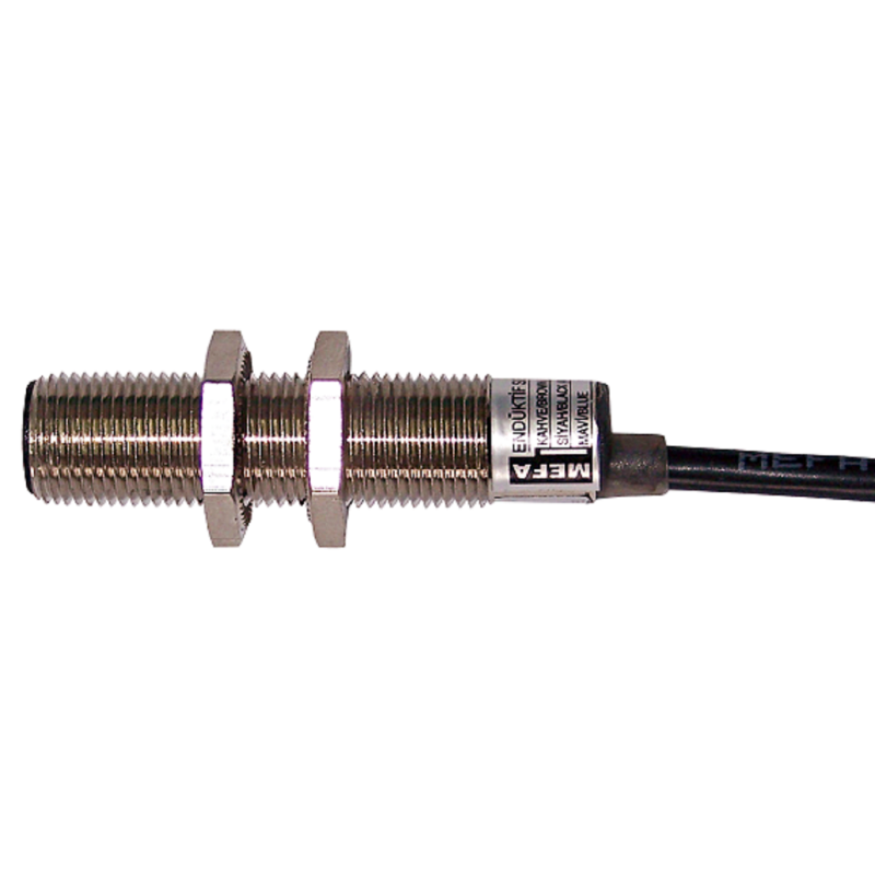 Mefa MM-S12H-PA ,Ebat M12x50mm,Ölçüm 20mm,Çıkış PNP-NO,Besleme 10v..30vdc,3-Kablo 2mt,Manyetik Sensör