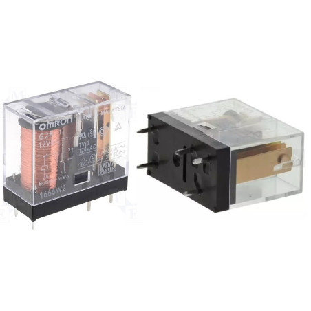 Omron G2R-1-DC12 ,Bobin 12vdc,Kontak 1A1K 10 Amper,İnce-5pin,Röle
