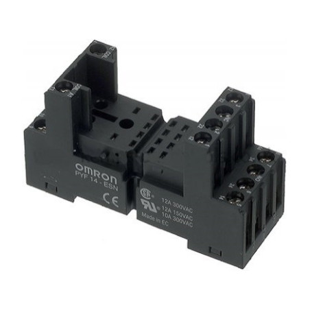 Omron PYF14-ESN-B ,Kalın-14pin,Vidalı,Ray Tip,Röle Soket