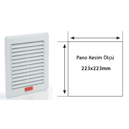 Plastim PFI2500 ,Ebat 260x260mm,225mm Fan İçin,Panjur Menfez
