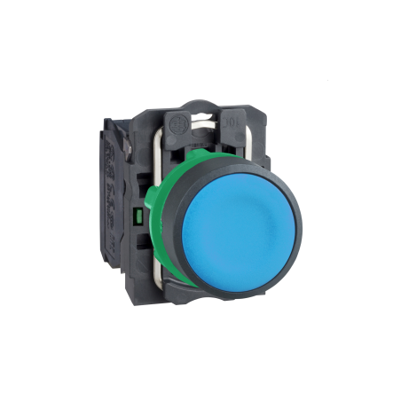 Schneider XB5AA61 ,Montaj 22mm,Kontak-1A,Mavi Yaylı,M22 Buton