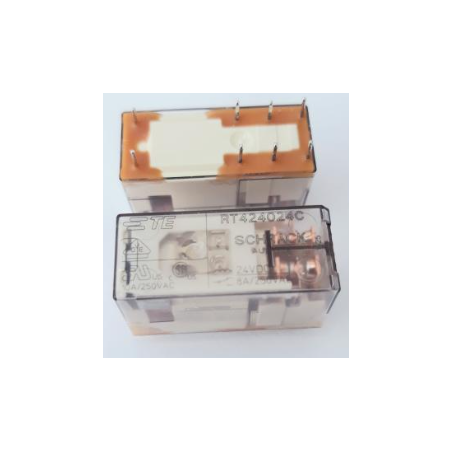 Schrack RT424024C ,Bobin 24vdc,Kontak 2A2K 8 Amper,İnce-8pin,Röle