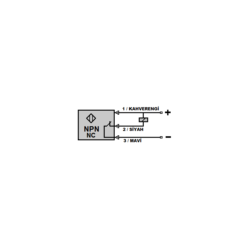 Sick IQ10-03BNOKW2S 1055452 ,Ebat 28x16x10mm,Ölçüm 3mm,Çıkış NPN-NC,10..30vdc,3-Kablo 2mt,Endüktif Metal Sensör