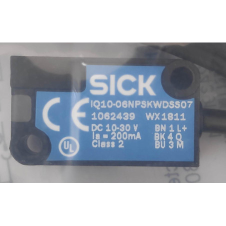 Sick IQ10-06NPSKU4S09 1062441 ,Ebat 28x16x10mm,Ölçüm 6mm,Çıkış PNP-NO,10v..30vdc,3-Kablo 2mt,Endüktif Metal Sensör