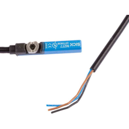 Sick MZT7-03VPS-KW0 1070838 ,Ebat 30x6x6mm,Ölçüm 10mm,Çıkış PNP-NO,Besleme 10v..30vdc,3-Kablo,Manyetik Piston Sensör