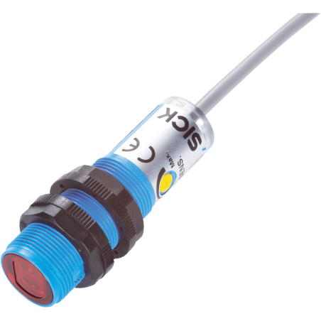 Sick VTE180-2P41187 6037487 ,Ebat M18x60mm,Ölçüm 110cm,Çıkış PNP-NO NC,Besleme 10v..30vdc,4-Kablo,Cisim Fotosel