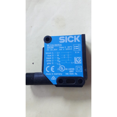 Sick WL11G-2B2531 1041390 ,Ebat 48x42x16mm,Ölçüm 4mt,Çıkış PNP NPN-NO NC,Soket M12 5pin,Reflektör Fotosel
