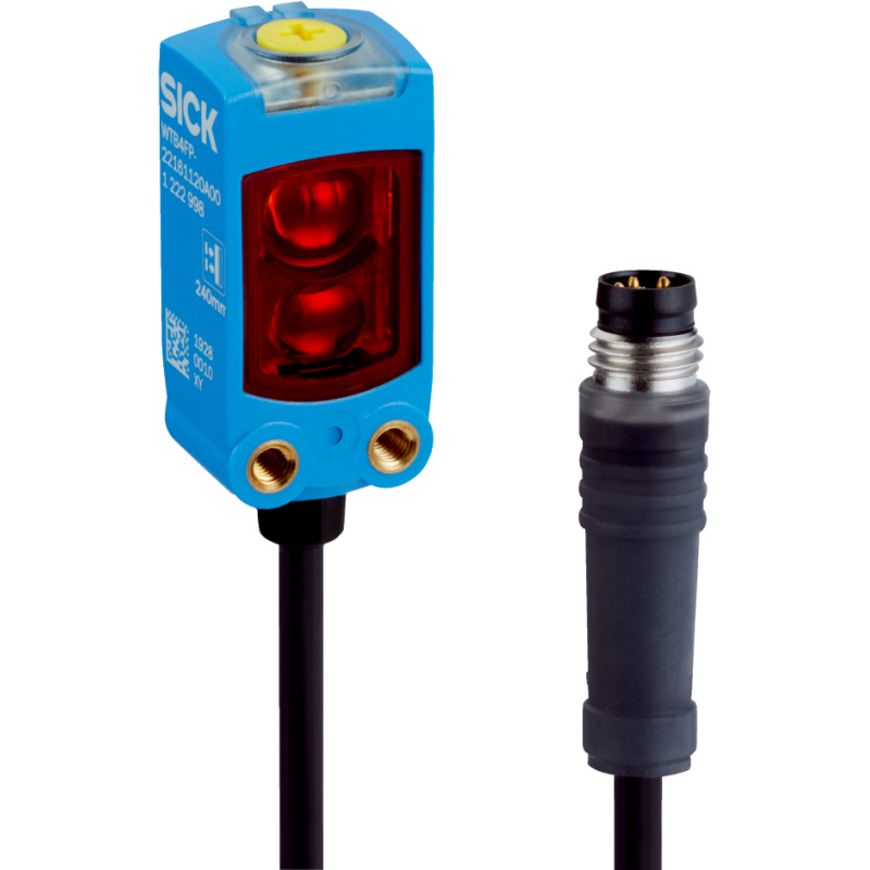 Sick WTB4FP-31311120ZZZ 1107692 ,Ebat 40x12x16mm,Ölçüm 220mm,Çıkış PNP NPN-NO NC,Besleme 10v..30vdc,Soket M8 3pin,Cisim Fotosel