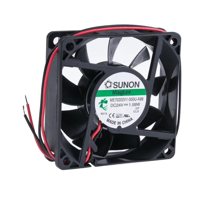 Sunon ME70202V1-000U-A99 ,Ebat 70x20mm,Besleme 24vdc 0.07A 1.59W,Hava 29-Cfm,2-Kablo Fan