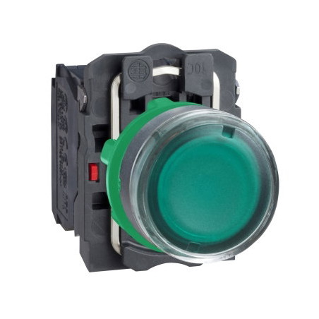 Schneider XB5AW3365 ,Montaj 22mm,Kontak-1A1K,Yeşil-220v Yaylı,M22 Buton
