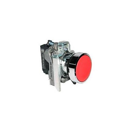 Schneider XB4BA42 ,Montaj 22mm,Kontak-1K,Kırmızı-Yaylı,M22 Buton
