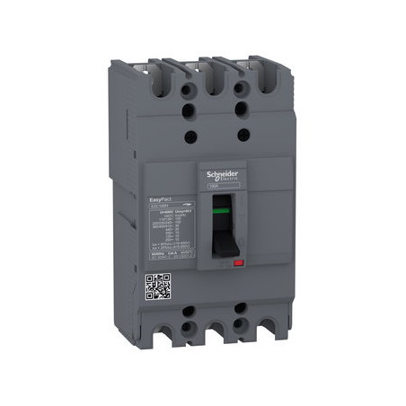 Schneider EZC100H3060 ,EasyPact,3-Faz 3-Kutup,60 Amper 30kA,Ayarsız,Kompakt Şalter Devre Kesici