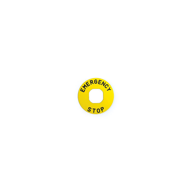 Emas BET60P ,Çap 60mm ,Plastik, Delik 22mm,M22 Buton Acil Etiket