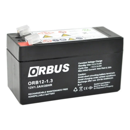 Orbus ORB12-1.3 ,Ebat 96x42x52mm,12v 1.3ah Kuru Akü