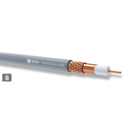 Erse RG 6 U-6 Cu Cu HFFR ,Gri Anten Kablo
