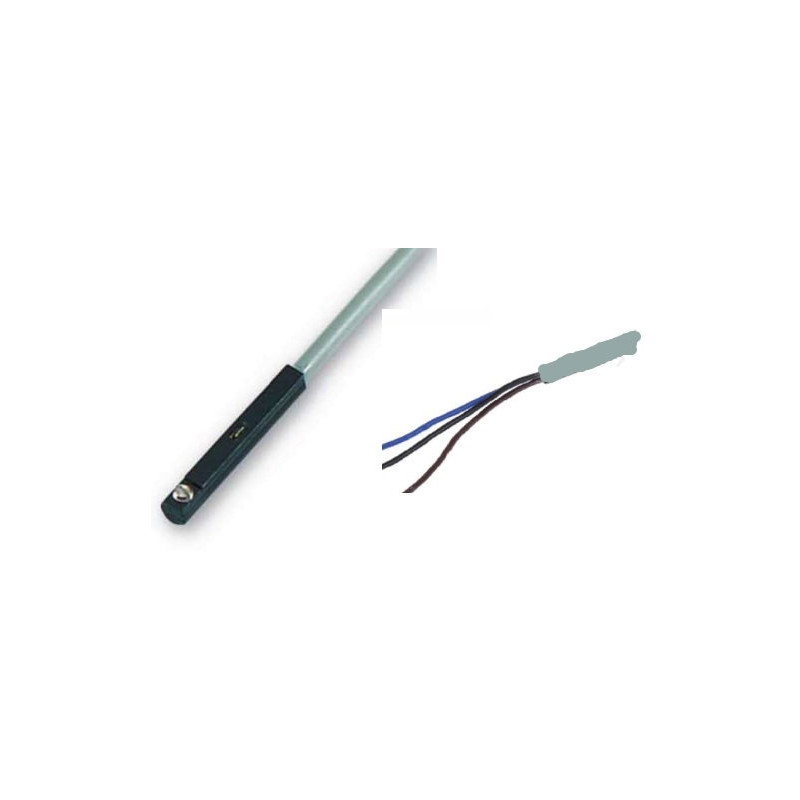 Biltec BTC-07N-3M ,Ebat 25x4.5x2.8mm,Ölçüm 5mm,Çıkış NPN-NO,Besleme 5v..30vdc,3-Kablo 3mt,Manyetik Piston Sensör