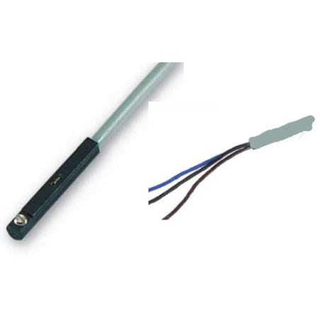 Biltec BTC-07N-3M ,Ebat 25x4.5x2.8mm,Ölçüm 5mm,Çıkış NPN-NO,Besleme 5v..30vdc,3-Kablo 3mt,Manyetik Piston Sensör