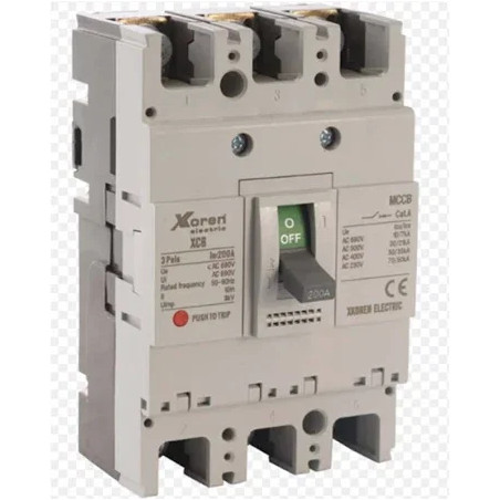 Xkoren XCB3FF50-0250-0250A ,3-Faz 3-Kutup,250 Amper 50kA,Ayarsız,Kompakt Şalter Devre Kesici