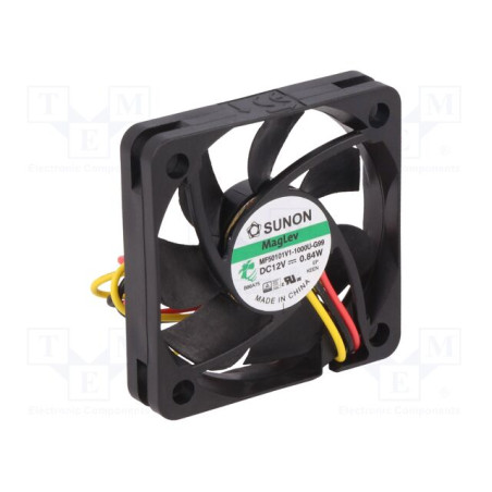 Sunon MF50101V1-1000U-G99 ,Ebat 50x10mm,Besleme 12vdc 0.07A 0.85W,Hava 14-Cfm,3-Kablo Fan