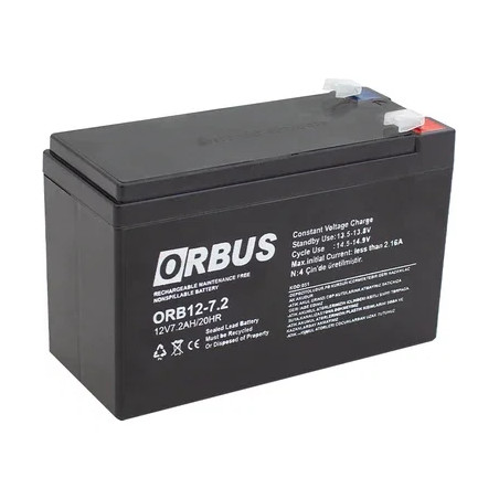 Orbus ORB12-7.2 ,Ebat 150x65x90mm,12v 7.2ah,Kuru Akü