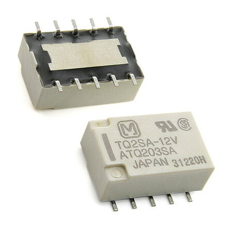 Matsushita TQ2SA-12VDC ,Bobin 12vdc,Kontak 2A2K 1 Amper,Pcb-10pin,Röle