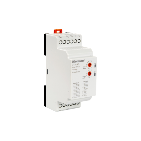 Klemsan VT3-AC ,Besleme 220vac dc,giriş 0..500vac dc,Çıkış 0..10v 4..20mA,Voltaj Transmitter