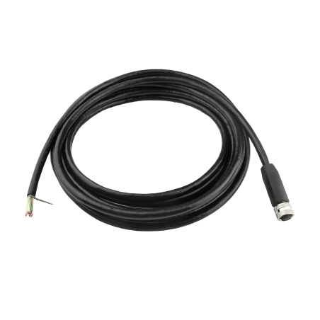 Ercontec ERF12-FS5C-02BSPUR ,Soket Düz M12-5pin Dişi,Kablo Blendajlı Pur-2mt,Sensör Kablo