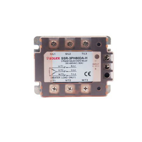 Soljex SSR-3PH80DA-H ,Güç 3x480vac 80 Amper,Kontrol 3v..30vdc,3-Faz,Dc-Ac Solid State Röle