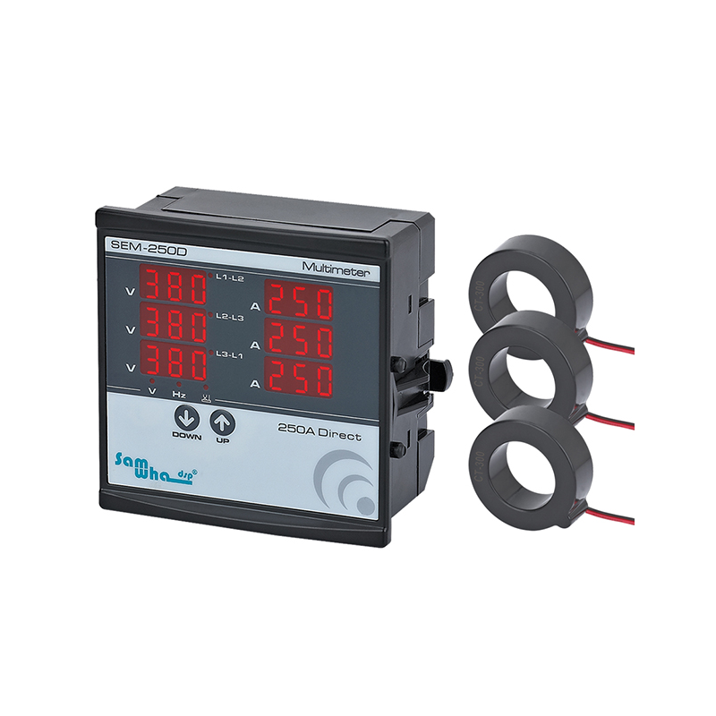 Tense EM-250D ,Ebat 96x96mm,Besleme 380vac,3-Faz 250 Amper,Multimetre