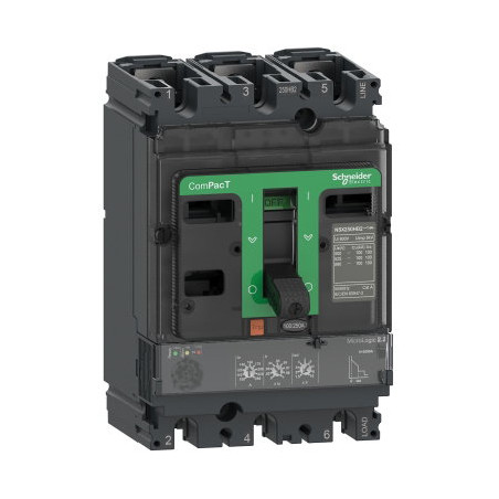 Schneider C25F32D250, 3-Faz 3-Kutup,250 Amper 36kA,Ayarsız,Kompakt Şalter Devre Kesici
