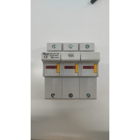 Xkoren XKY 3P-100 ,3-Faz 3-Kutup,22x58mm,100 Amper,Ray Tip,Kartuş Sigorta Yuva