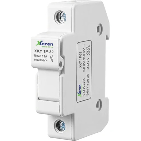 Xkoren XKY DC-32 ,1-Faz 1-Kutup,10x38mm,1000vdc 32 Amper,gPV Ges,Ray Tip,Kartuş Sigorta Yuva