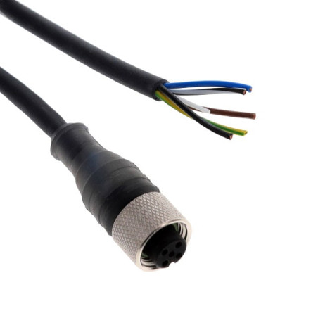 Telemecanique XZCP1164L5 ,Soket Düz M12 5pin,4-Kablo Pur-5mt,Sensör Kablo