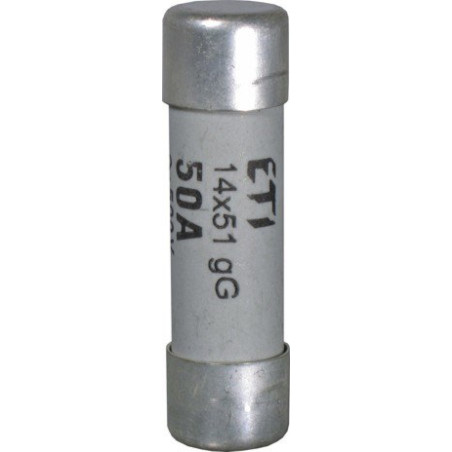 Eti CH14GG-50A ,Ebat 14x51mm,500vac 50-Amper,gG Yavaş,Kartuş Sigorta
