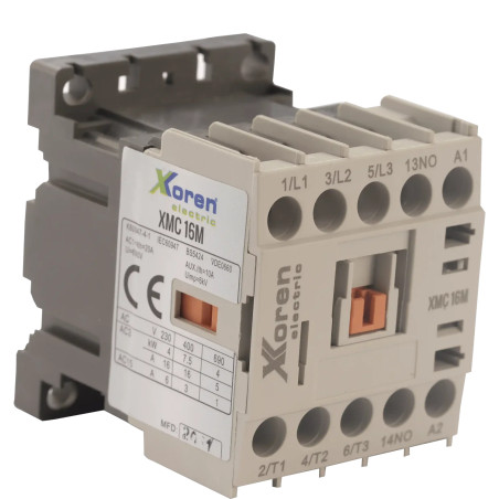 Xkoren XMCM3DC24-NO-9 ,Bobin 24vdc,Güç 4kw 9 Amper,Kontak-3P 1A,Mini Kontaktör
