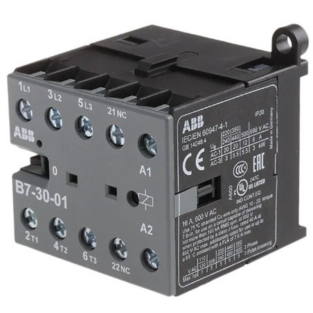 Abb B7-30-01-80 ,Bobin 220vac,Güç 5.5kw 12 Amper,Kontak-3P 1K,Mini Kontaktör