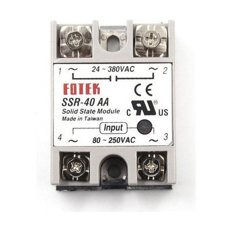 Fotek SSR-40AA ,Güç 1-Faz 380vac 40 Amper,Kontrol 80v..250vac,AC-AC Solid State Röle