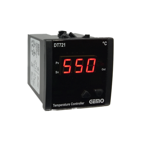 Gemo DT721-230VAC-S ,Ebat 72x72mm,Besleme 110v..220vac,Sensör TC-J,Çıkış SSr,Isı Kontrol Termostat