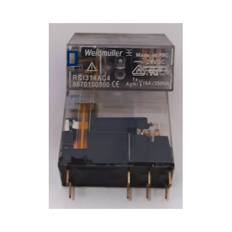 Weidmüller RCI314AC4 ,Bobin 24vdc,Kontak 1A1K 16 Amper,Led Diyot,İnce-8pin,Röle