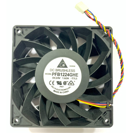 Delta PFB1224GHE ,Ebat 120x38mm,Besleme 24vdc 1.62A 38.8W,218-Cfm,4 Kablo Fan