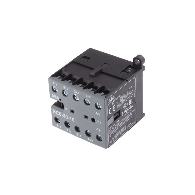 Abb BC6-30-10-01 ,Bobin 24vdc,Güç 4kw 9 Amper,Kontak-3P 1A,Mini,Kontaktör