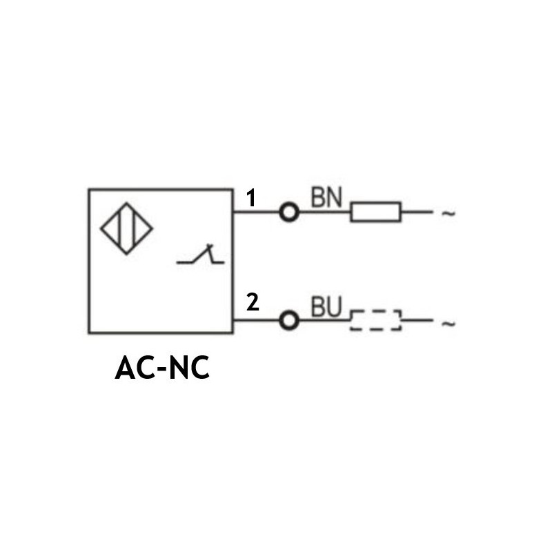 Autonics CR18-8AC ,Ebat M18x70mm,Ölçüm 8mm,Çıkış AC-NC,Besleme 110v..220vac,2-Kablo 2mt,Kapasitif Sensör
