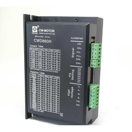Cw-Motor CWD860H ,Güç 24v..80vacdc 7.2 Amper,2-Faz 4-Kablo,Fanlı Step Sürücü