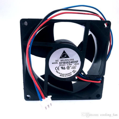 Delta EFB0824EHF-R00 ,Ebat 80x32mm,Besleme 24vdc 0.35A 8W,Hava 35-Cfm,3-Kablo Fan