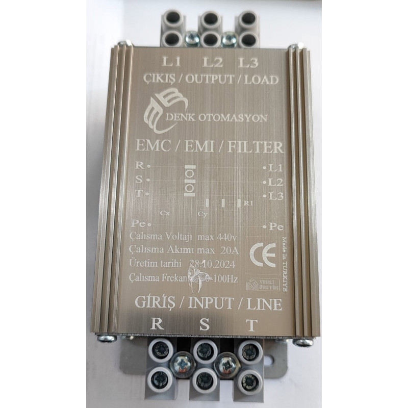 Denk DP20 ,Ebat 14x7cm,3-Faz,380vac 20 Amper,Emc Filtre