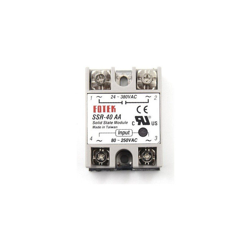 Fotek SSR-40AA ,Güç 1-Faz 380vac 40 Amper,Kontrol 80v..250vac,AC-AC Solid State Röle