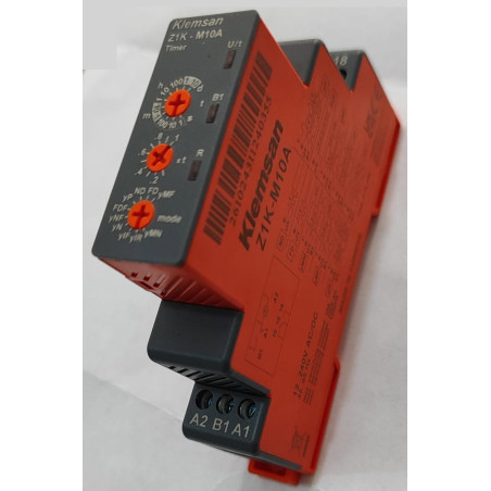 Klemsan Z1K-M10A ,Ray Dın,Besleme 12v..220vac dc,Kontak-1A1K,Multi Zaman Röle